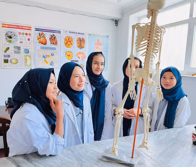 Students working in our modern science laboratory